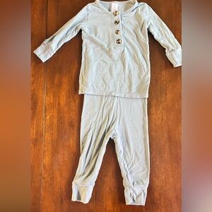 Lou Lou & Company 3-6 month pant set. Light green/teal